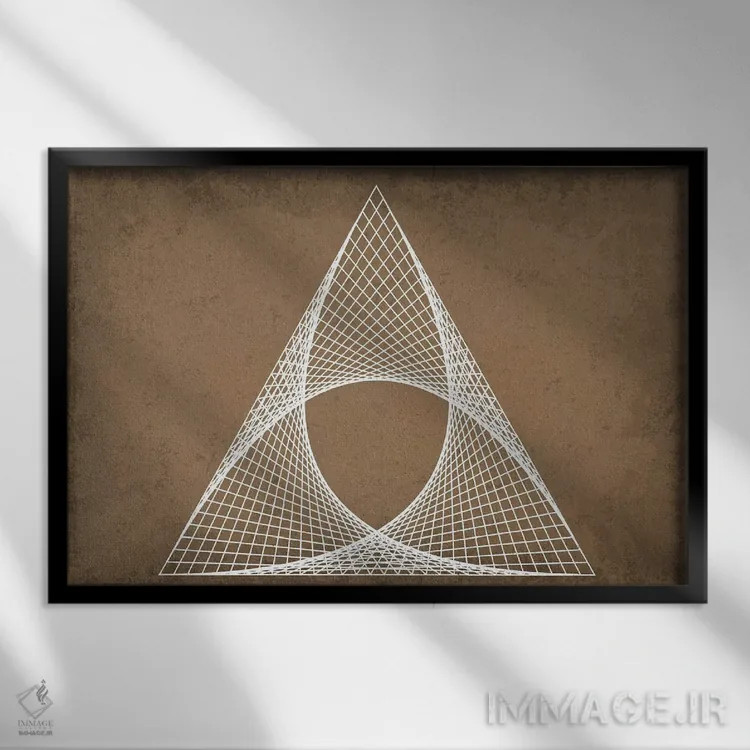 تابلو انتزاعی منحنی سهموی اثر گت یور نرد آن - نمای قابدار مشکی