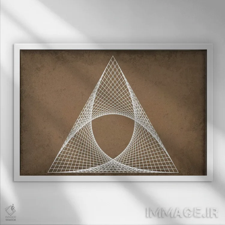 تابلو انتزاعی منحنی سهموی اثر گت یور نرد آن - نمای قابدار سفید