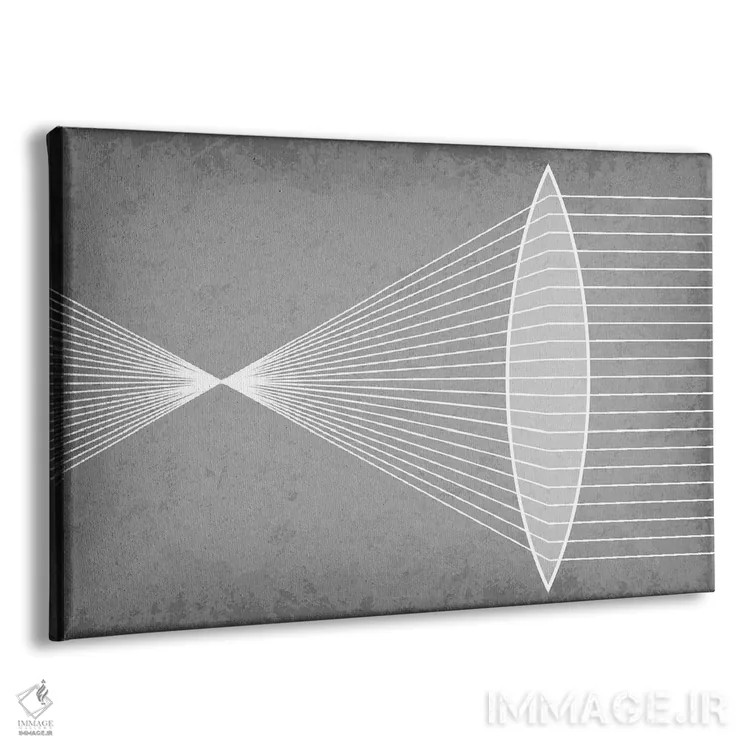 تابلو انتزاعی شکست نور از طریق عدسی محدب اثر گت یور نرد آن - نمای پرسپکتیو محصول