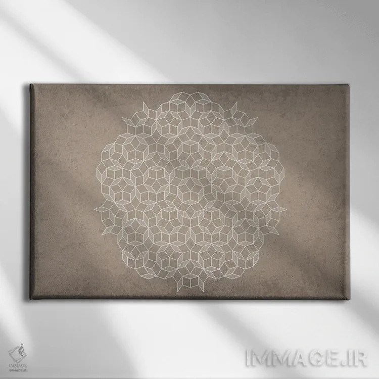 تابلو انتزاعی کاشی کاری پنروز اثر گت یور نرد آن - نمای روبهرو روی دیوار