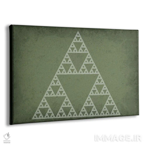 تابلو انتزاعی فراکتال مثلث سیرپینسکی اثر گت یور نرد آن - نمای پرسپکتیو محصول