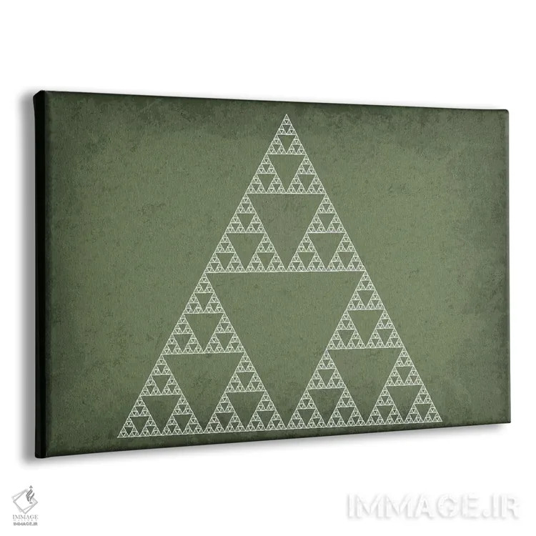 تابلو انتزاعی فراکتال مثلث سیرپینسکی اثر گت یور نرد آن - نمای پرسپکتیو محصول