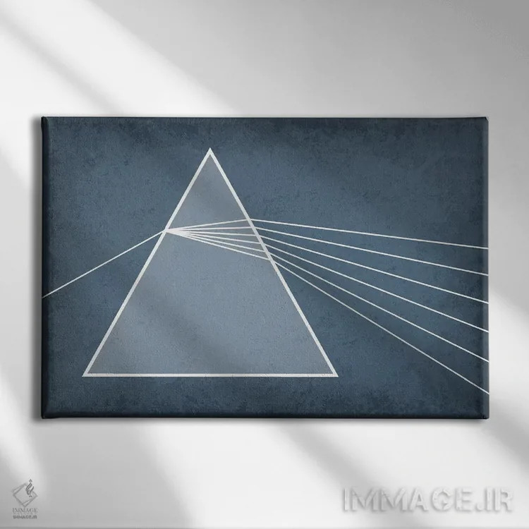 تابلو انتزاعی شکست نور از طریق منشور اثر گت یور نرد آن - نمای روبهرو روی دیوار