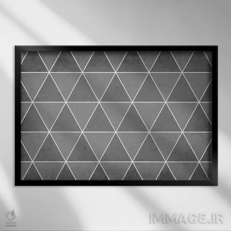 تابلو انتزاعی کاشی کاری منظم اثر گت یور نرد آن - نمای قابدار مشکی