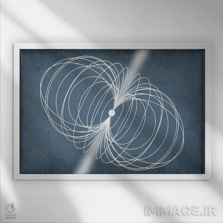 تابلو انتزاعی تپ اختر اثر گت یور نرد آن - نمای قابدار سفید