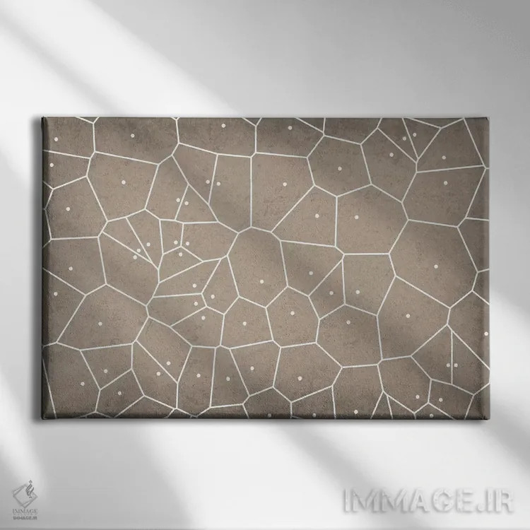 تابلو انتزاعی نمودار ورونوی اثر گت یور نرد آن - نمای روبهرو روی دیوار