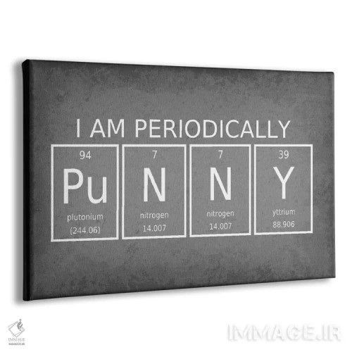 تابلو دکوراتیو من به صورت دوره ای شوخ طبع هستم اثر گت یور نرد آن - نمای پرسپکتیو محصول