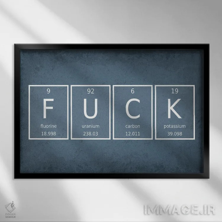 تابلو دکوراتیو فاک ۲ اثر گت یور نرد آن - نمای قابدار مشکی