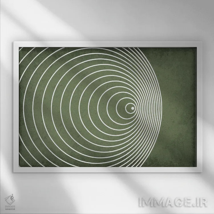 تابلو دکوراتیو اثر دوپلر ۲ - نمای قابدار سفید