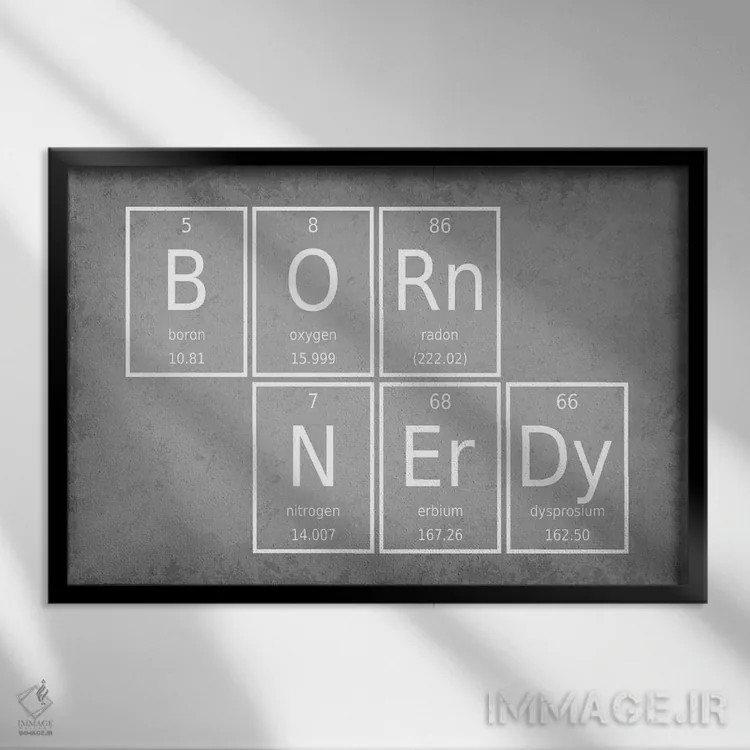 تابلو دکوراتیو از بدو تولد خوره اثر گت یور نرد آن - نمای قابدار مشکی