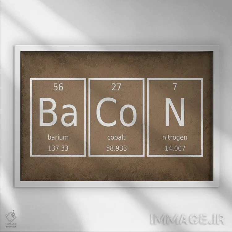 تابلو مینیمال بیکن اثر گت یور نرد آن - نمای قابدار سفید