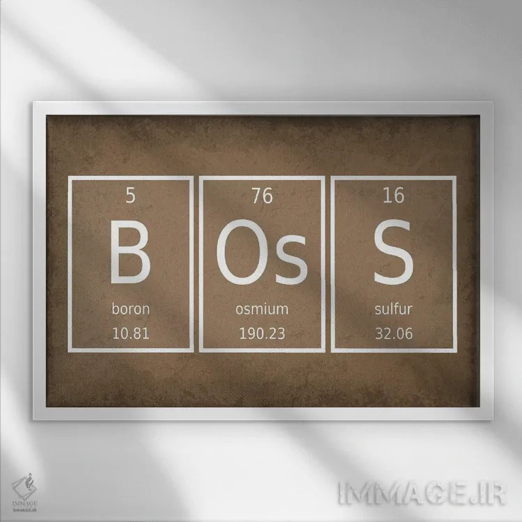 تابلو دکوراتیو رئیس اثر گت یور نرد آن - نمای قابدار سفید