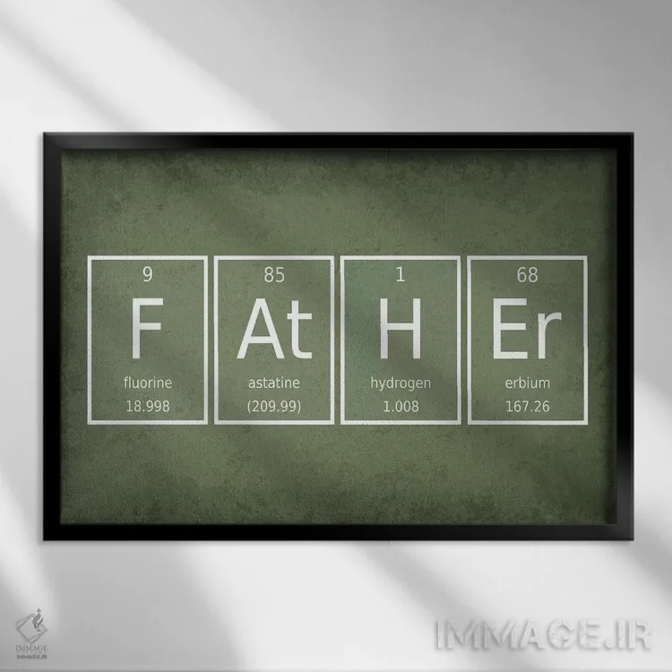 تابلو دکوراتیو پدر اثر گت یور نرد آن - نمای قابدار مشکی