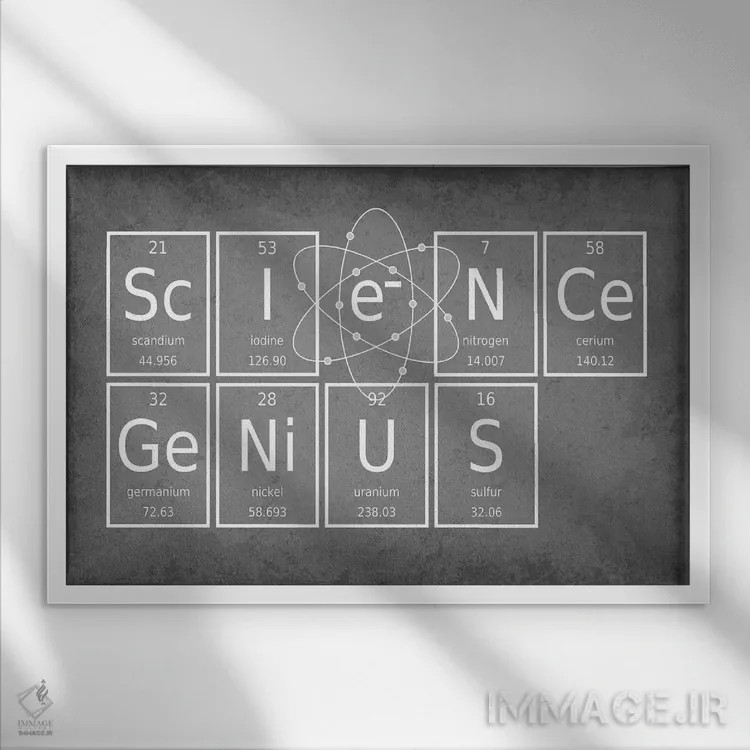 تابلو دکوراتیو نابغه علمی اثر گت یور نرد آن - نمای قابدار سفید