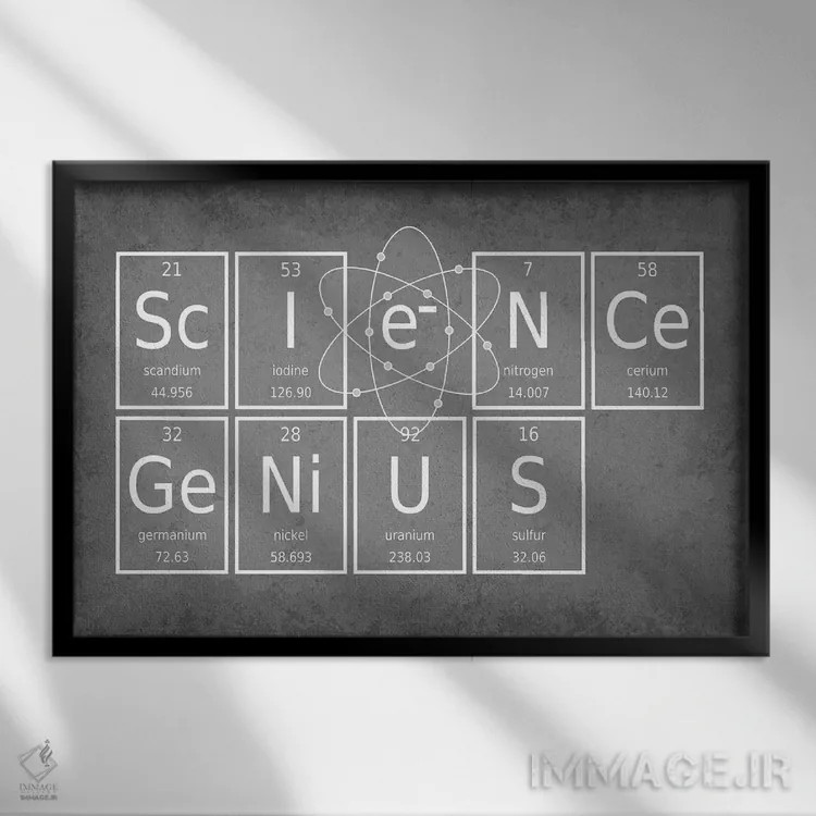 تابلو دکوراتیو نابغه علمی اثر گت یور نرد آن - نمای قابدار مشکی
