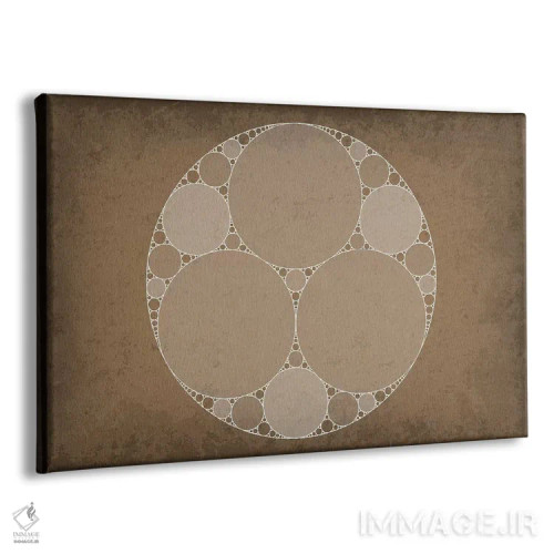 تابلو انتزاعی فراکتال واشر آپولونی اثر گت یور نرد آن - نمای پرسپکتیو محصول