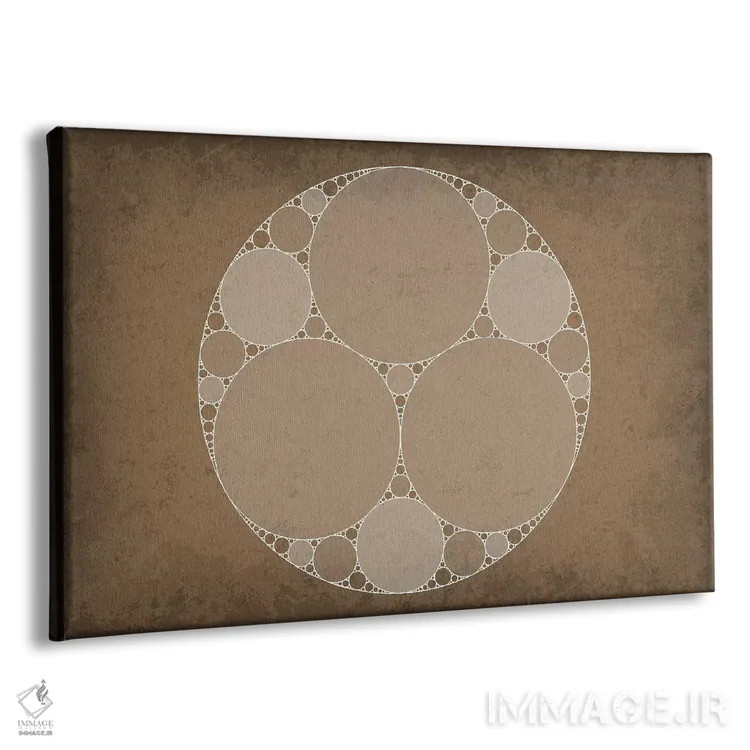 تابلو انتزاعی فراکتال واشر آپولونی اثر گت یور نرد آن - نمای پرسپکتیو محصول