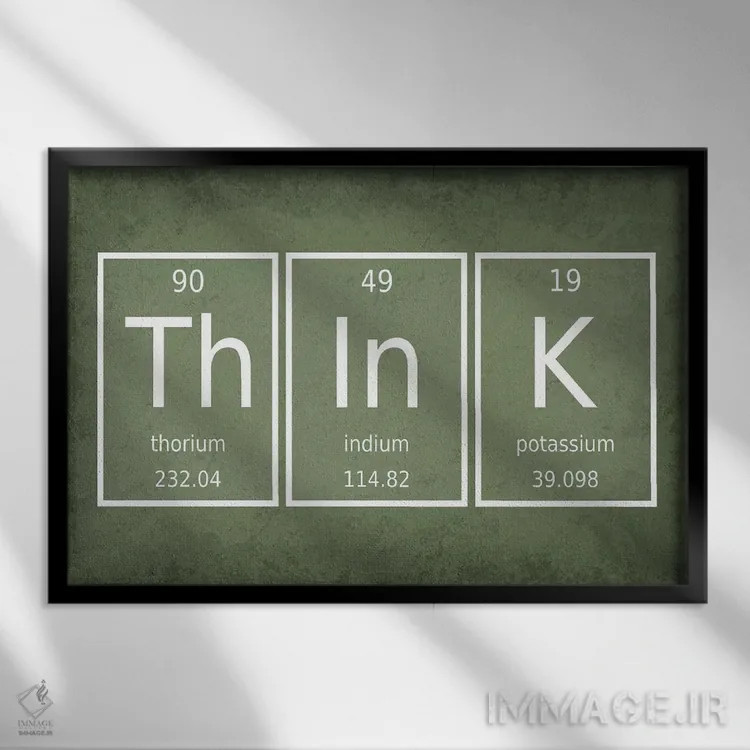 تابلو دکوراتیو فکر کن اثر گت یور نرد آن - نمای قابدار مشکی