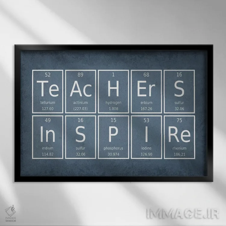 تابلو دکوراتیو معلمان الهام بخش هستند اثر گت یور نرد آن - نمای قابدار مشکی
