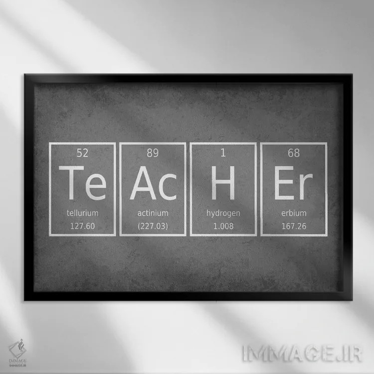 تابلو دکوراتیو معلم اثر گت یور نرد آن - نمای قابدار مشکی