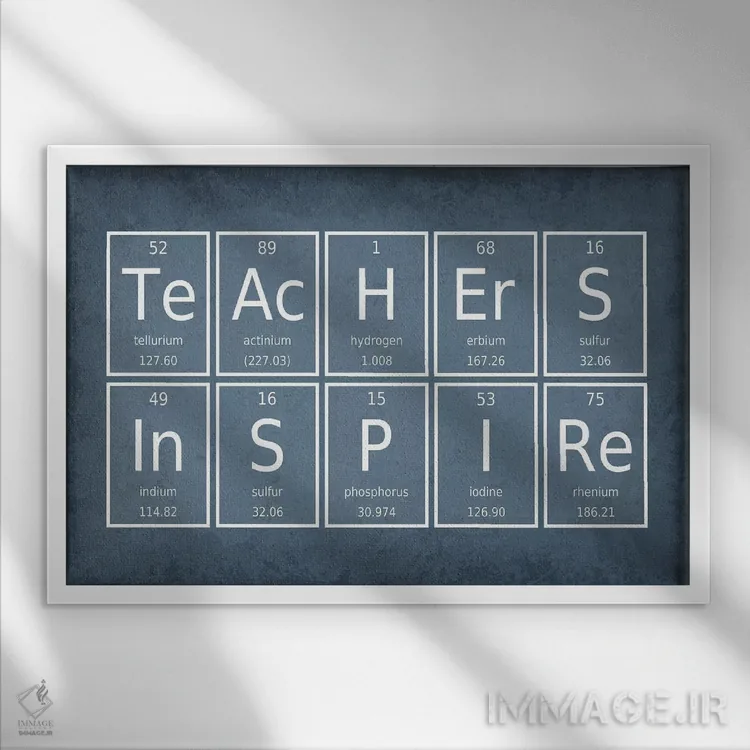 تابلو دکوراتیو معلمان الهام بخش هستند اثر گت یور نرد آن - نمای قابدار سفید