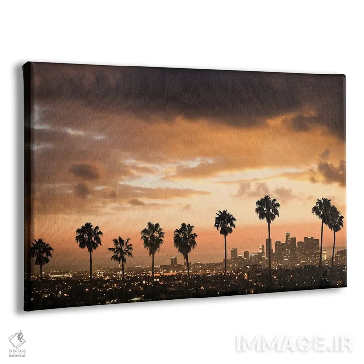 تابلو دکوراتیو خیابان پالم لس آنجلس اثر جی اس فوتو - نمای پرسپکتیو محصول