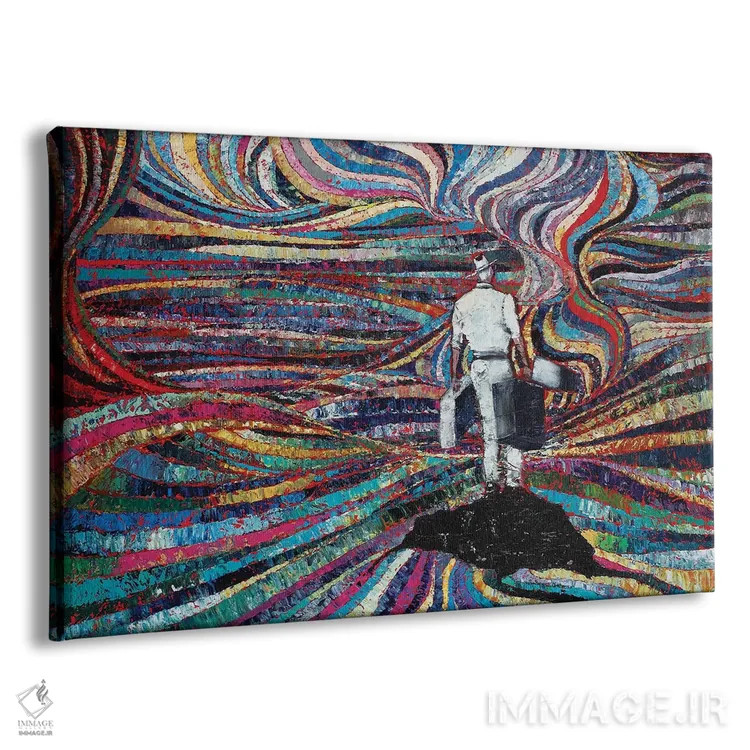 تابلو انتزاعی جزیره اسرارآمیز اثر دیوید گیستا - نمای پرسپکتیو محصول