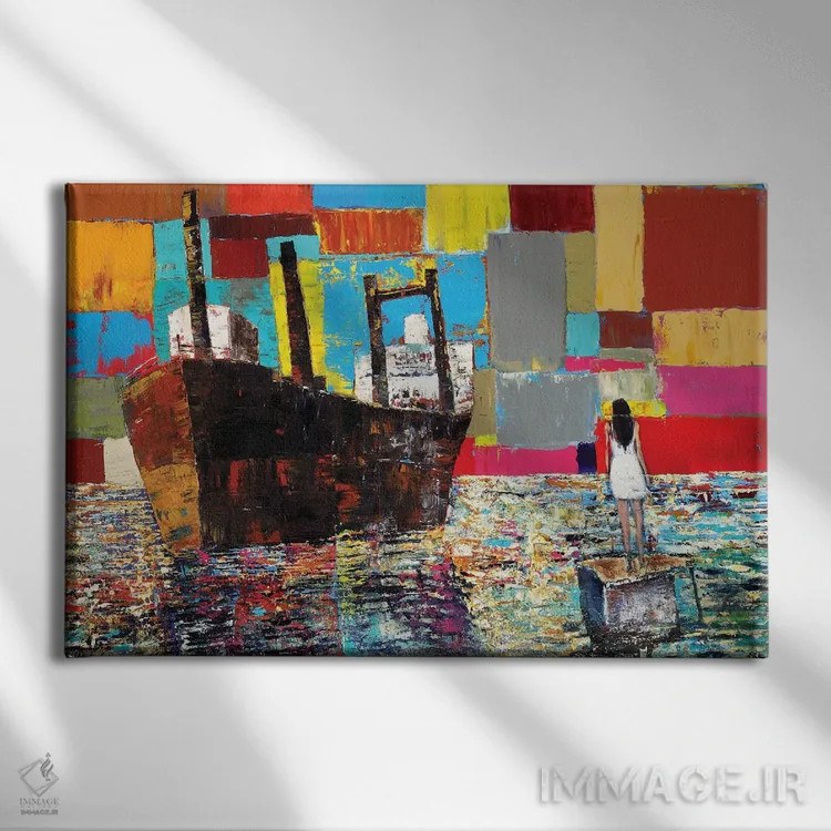 تابلو دکوراتیو جهانی اثر دیوید گیستا - نمای روبهرو روی دیوار