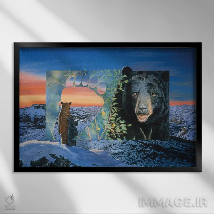 تابلو دکوراتیو تماشای غروب اثر گرائیم استیونسون - نمای قابدار مشکی