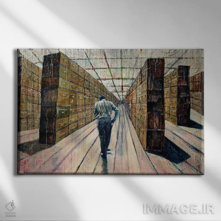 تابلو دکوراتیو دیدار اتفاقی اثر دیوید گیستا - نمای روبهرو روی دیوار