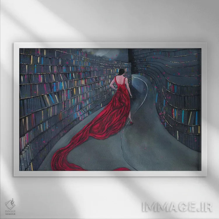 تابلو دکوراتیو انحنا اثر دیوید گیستا - نمای قابدار سفید