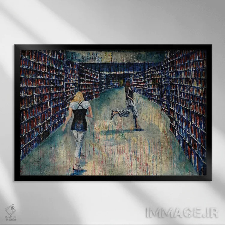 تابلو دکوراتیو گیگ اثر دیوید گیستا - نمای قابدار مشکی