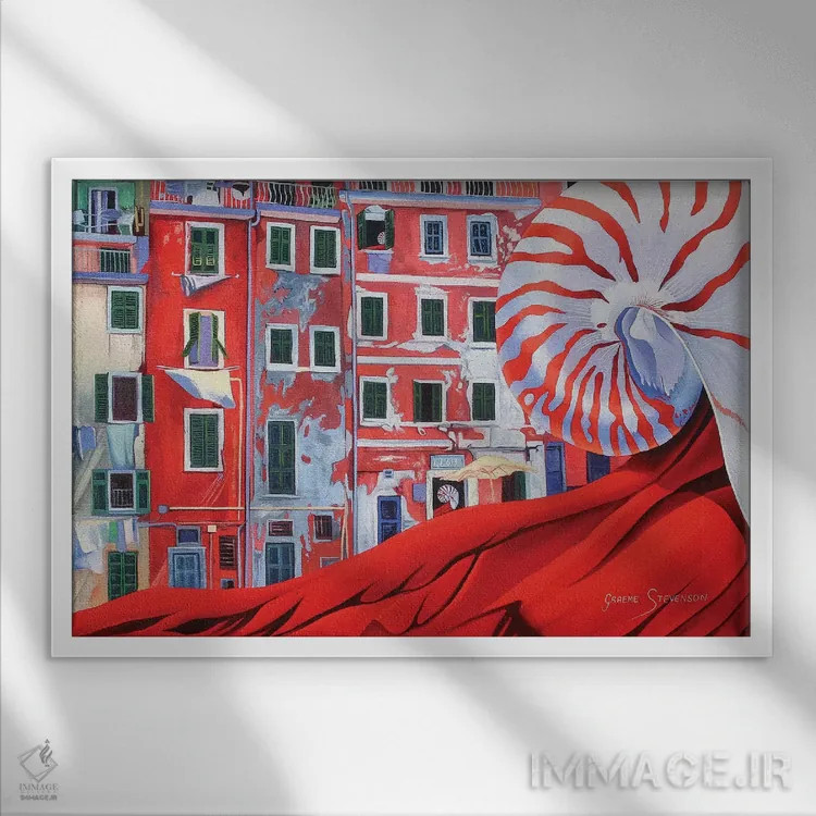 تابلو دکوراتیو با من قدم بزن اثر گرائیم استیونسون - نمای قابدار سفید