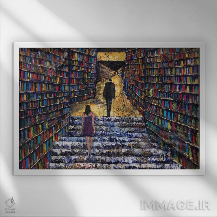 تابلو دکوراتیو صحنه بزرگ اثر دیوید گیستا - نمای قابدار سفید