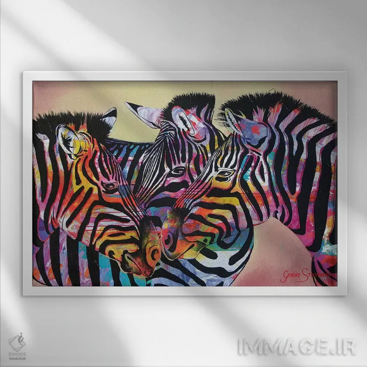 تابلو دکوراتیو رنگ های طبیعت اثر گرائیم استیونسون - نمای قابدار سفید