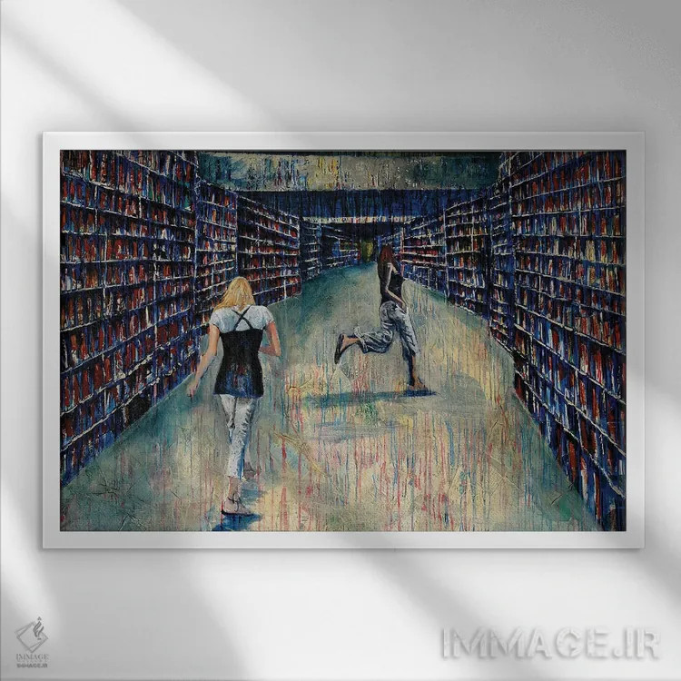 تابلو دکوراتیو گیگ اثر دیوید گیستا - نمای قابدار سفید