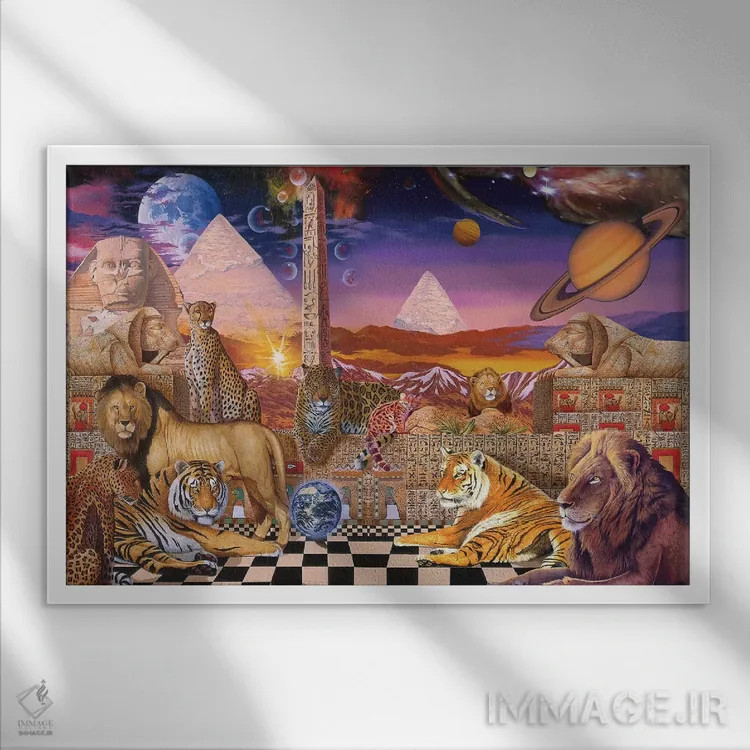 تابلو دکوراتیو غرور فرعونی اثر گرائیم استیونسون - نمای قابدار سفید