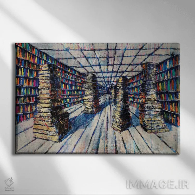 تابلو دکوراتیو مجمع الجزایر اثر دیوید گیستا - نمای روبهرو روی دیوار