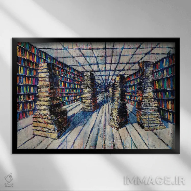 تابلو دکوراتیو مجمع الجزایر اثر دیوید گیستا - نمای قابدار مشکی