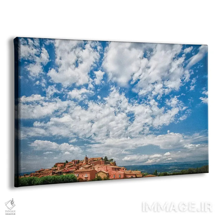 تابلو دکوراتیو Provence, Roussillon, village view,فرانسه، پروانس، روسیون… اثر جورج تئودور - نمای پرسپکتیو محصول