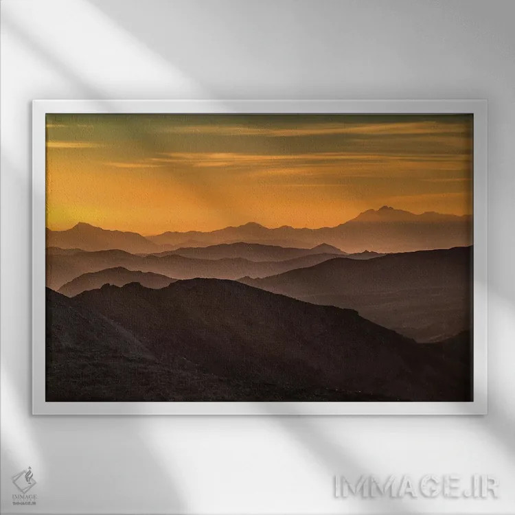 تابلو دکوراتیو California, Death Valley National Park, mountain ridges,آمر… اثر جورج تئودور - نمای قابدار سفید