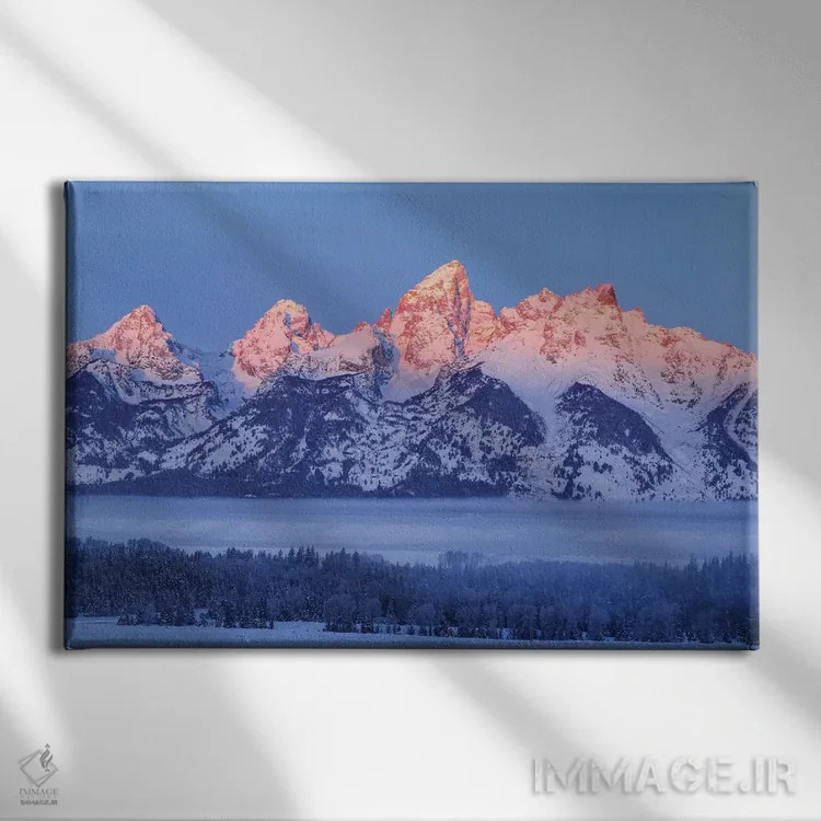 تابلو دکوراتیو Wyoming. Grand Teton National Park, winter landscape I,آمری… اثر جورج تئودور - نمای روبهرو روی دیوار
