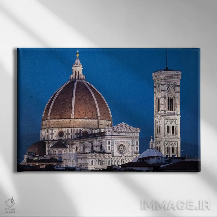 تابلو دکوراتیو Florence, Duomo, Cathedral,ایتالیا، فلورانس، دومو ، کلیسای… اثر جورج تئودور - نمای روبهرو روی دیوار