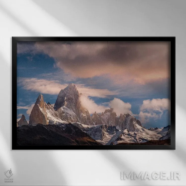 تابلو دکوراتیو Patagonia. Fitz Roy,آرژانتین، پاتاگونیا، فیتز روی اثر جورج تئودور - نمای قابدار مشکی