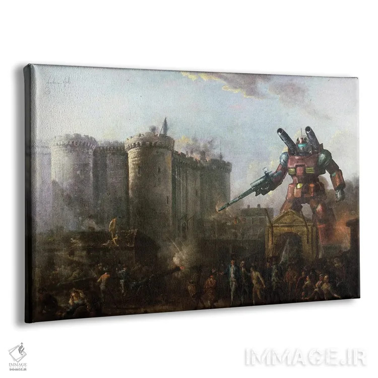 تابلو دکوراتیو توپخانه باستیل اثر آندریا گاتی - نمای پرسپکتیو محصول