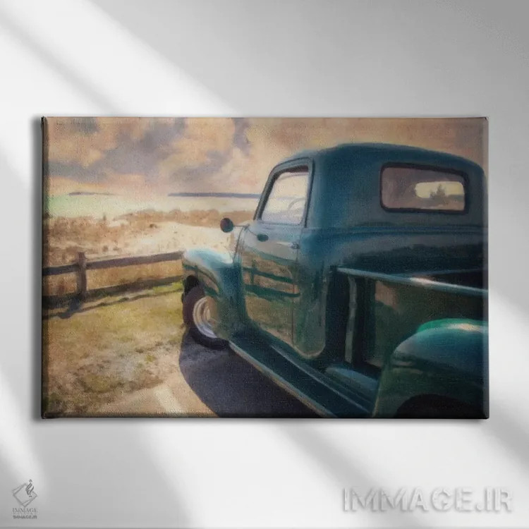 تابلو دکوراتیو سواری عالی، منظره عالی اثر گرافیتی استودیوها - نمای روبهرو روی دیوار