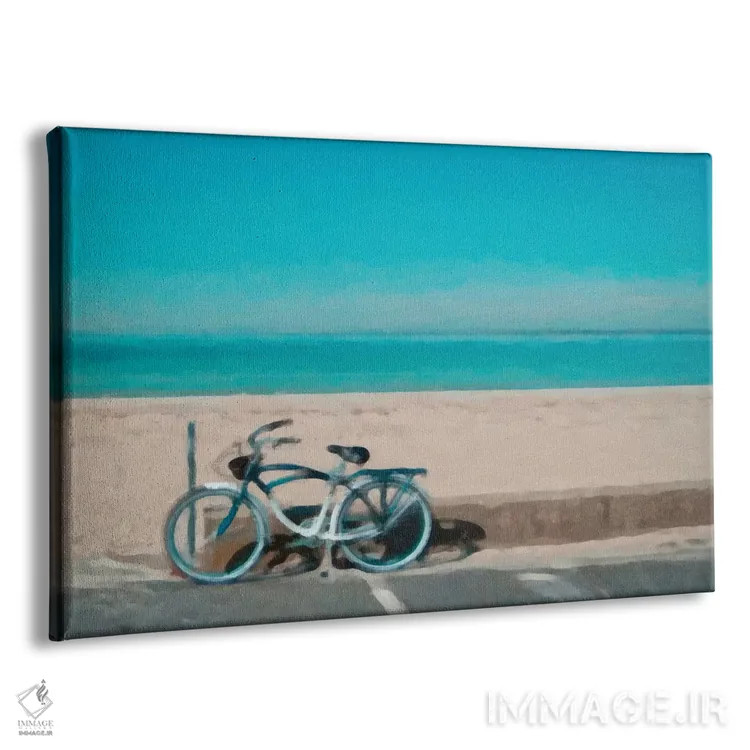 تابلو دکوراتیو دوچرخه سواری به سمت ساحل اثر گرافیتی استودیوها - نمای پرسپکتیو محصول