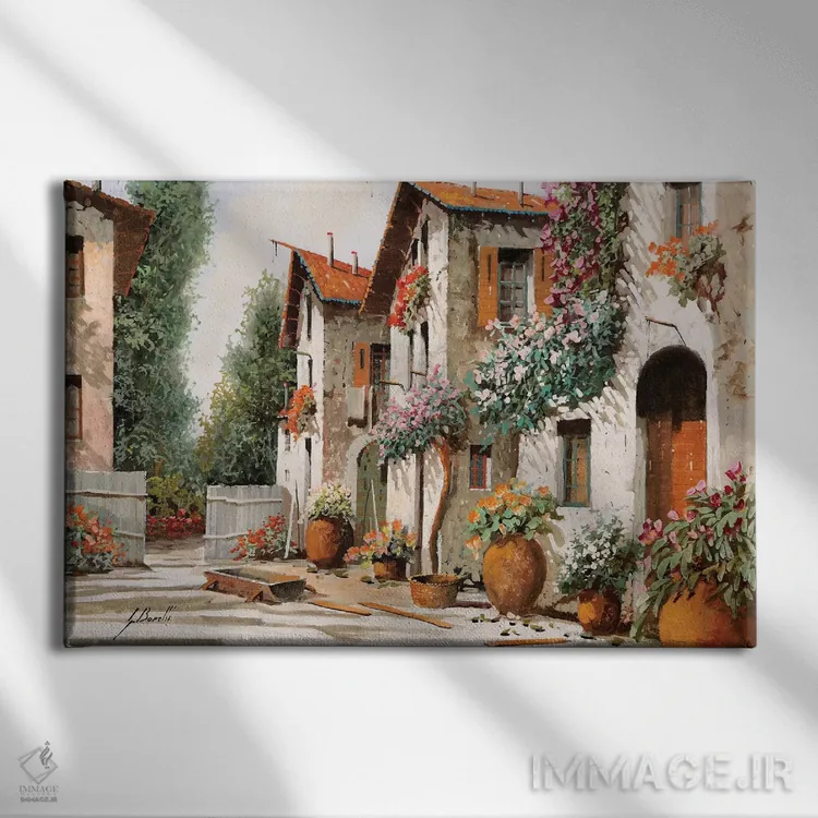 تابلو دکوراتیو میدان سبز اثر گویدو بورلی - نمای روبهرو روی دیوار