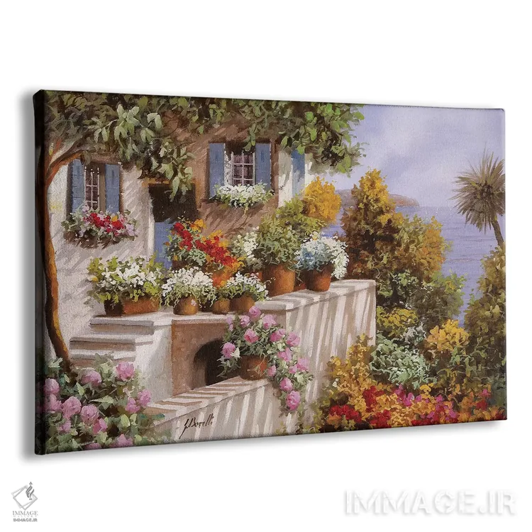 تابلو دکوراتیو تراس پیچیده اثر گویدو بورلی - نمای پرسپکتیو محصول