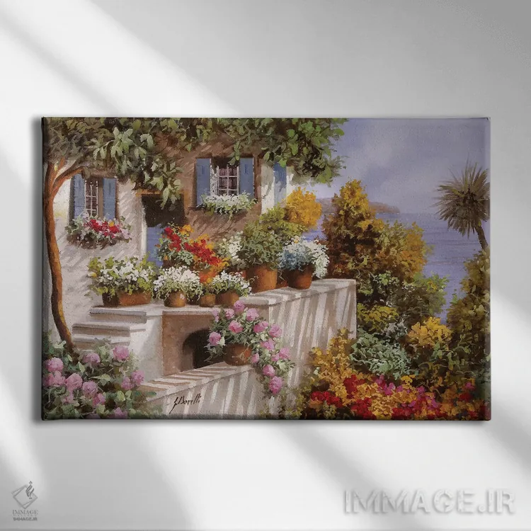 تابلو دکوراتیو تراس پیچیده اثر گویدو بورلی - نمای روبهرو روی دیوار